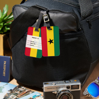 Personlig Flagga av Ghana Luggage Tag-nummer Bagagebricka