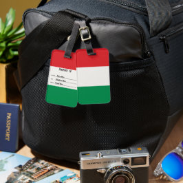 Personlig Flagga av Italiens bagagetagg Bagagebricka