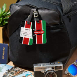 Personlig Flagga av Kenyas bagagetagg Bagagebricka