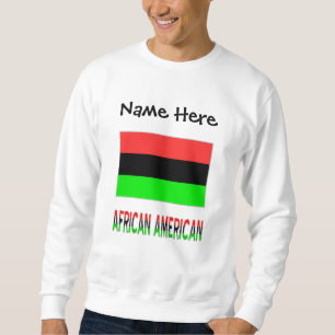 Personlig flagga för afrikansk-amerikansk diaspora lång ärmad tröja