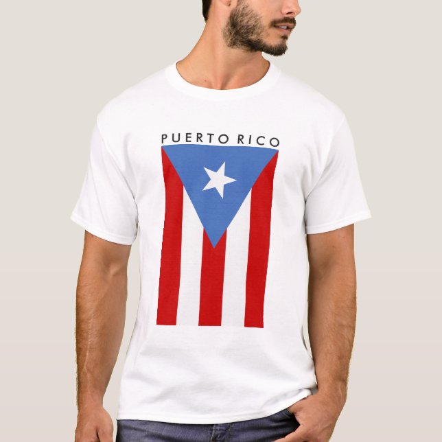 Personlig flagga från Puerto Rico Tee Shirt (Framsida)