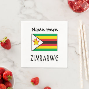 Personlig flagga från Zimbabwe Pappersservett