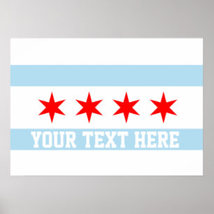 Personlig Flagga of Chicago Poster