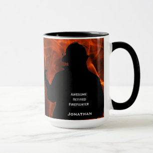 Personlig Flames Firefighter Pension Mugg