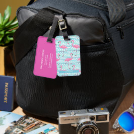 Personlig Flamingo från Sommaren Bagagebricka