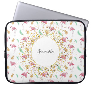 Personlig Flamingo Guld Pineapple bärbar dator Fod Laptop Fodral
