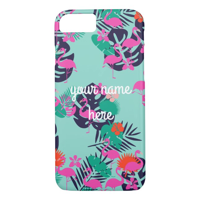Personlig Flamingo iPhone 8/7 Fodral Case-Mate iPhone Skal (Baksida)