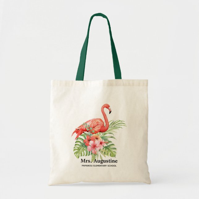 Personlig Flamingo Lärarskola Tygkasse (Framsidan)