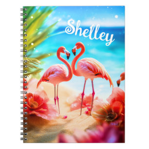 Personlig Flamingo Thned Notebook Anteckningsbok