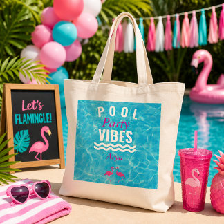 Personlig flamingo-totebag för poolparty jumbo tygkasse