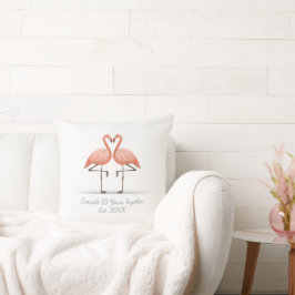 Personlig Flamingo X Års Jubileum Kudde