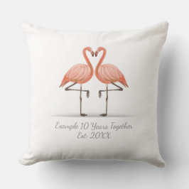 Personlig Flamingo X Års Jubileum Kudde