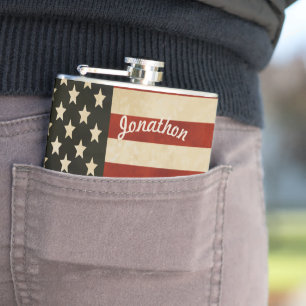 Personlig Flask American Vintage Flagga Fickplunta
