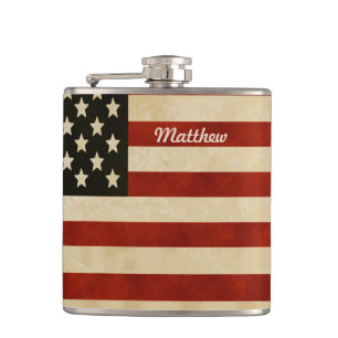 Personlig Flask American Vintage Flagga Fickplunta