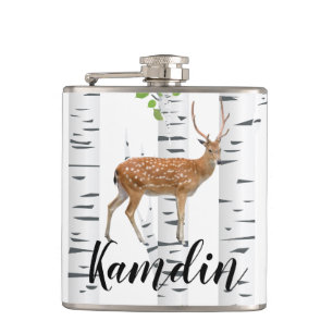 Personlig Flask Hjort Doe Buck Woodland Hunting Fickplunta