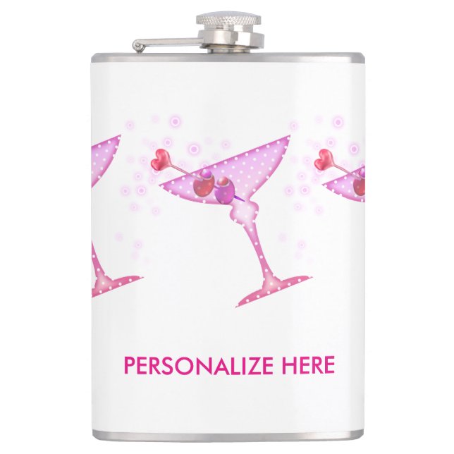 PERSONLIG FLASK - ROSA MARTINI FICKPLUNTA (Framsidan)