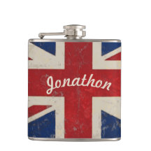 Personlig Flask UK Vintage Flagga
