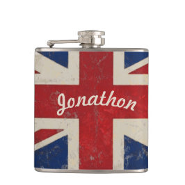 Personlig Flask UK Vintage Flagga Fickplunta