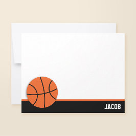 Personlig flat basketboll anteckningskort