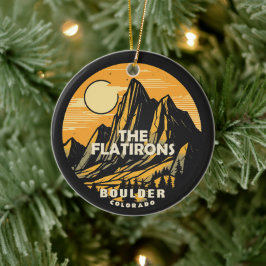 Personlig Flatirons, Boulder, Colorado Julgransprydnad Keramik