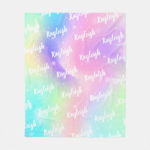 Personlig Fleece Blanket Girls Colorful