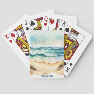 Personlig flerfärgad havssida casinokort