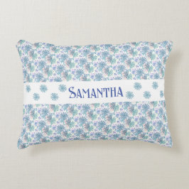 Personlig flerfärgad pastell patchwork tusenskönap prydnadskudde