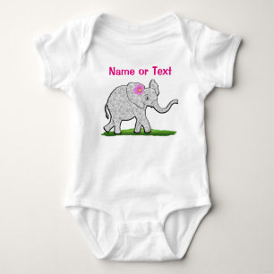 Personlig Flicka Apparel Cute Elephant Tee Shirt