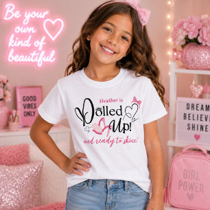 Personlig Flicka Födelsedag Med Klänning T Shirt