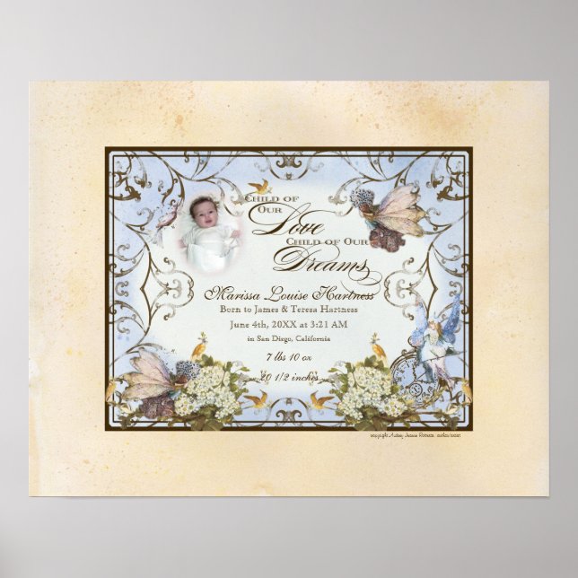 Personlig Flicka - Förändrad Älva Princess Poster (Framsidan)