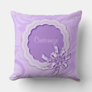 Personlig Flicka Lilac Scallop Ram Pillow Kudde