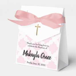 Personlig Flicka Rosa Baptism tack Presentaskar