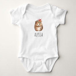 Personlig flickig igelkott t shirt