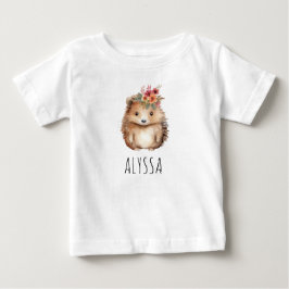 Personlig flickig igelkott t shirt