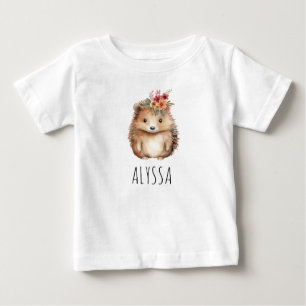 Personlig flickig igelkott t shirt