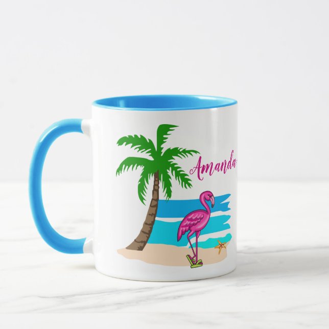Personlig Flip Flamingo Mugg (Vänster)