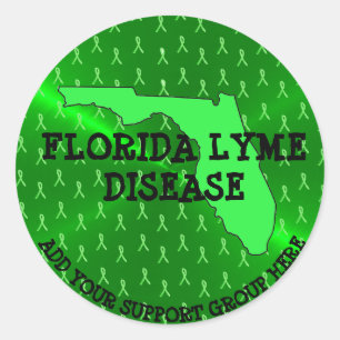 Personlig Florida Lyme Awareness Stickers Runt Klistermärke