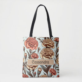 Personlig Flower Carnation januari Tygkasse