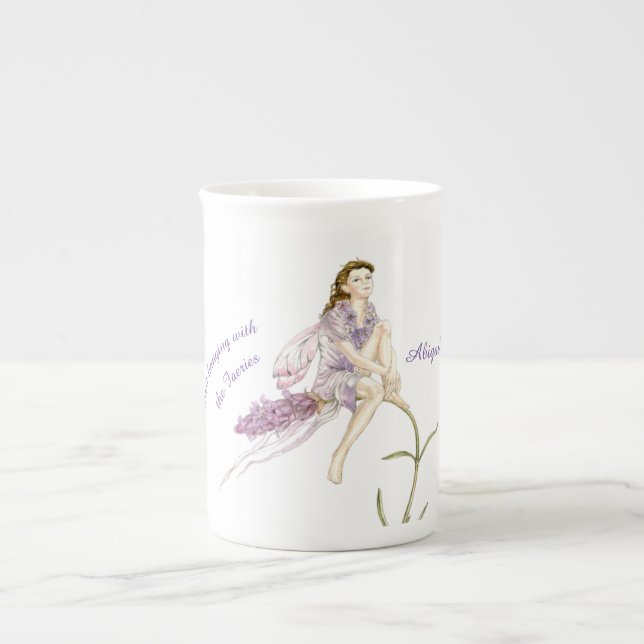 Personlig Flower Fairy Bone China Mugg Benporslin Mugg (Framsidan)