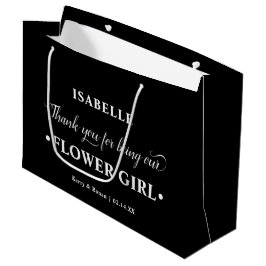 Personlig Flower Girl Black White Tack