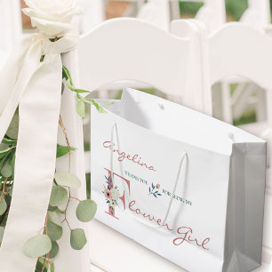 Personlig Flower Girl Elegant Blommigt Tack