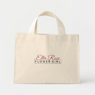 Personlig Flower Girl Tote Bag - Sweet Keepsak Mini Tygkasse