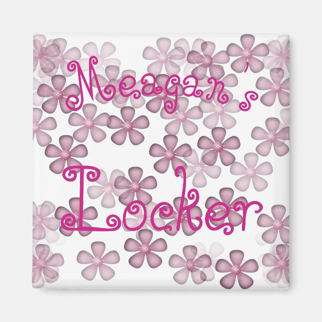 Personlig Flower Locker Magnet (Framsidan)