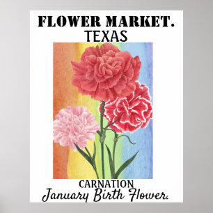 Personlig Flower Market Birtud Art Print Poster