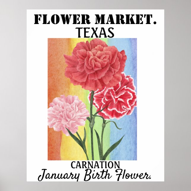 Personlig Flower Market Birtud Art Print Poster (Framsidan)
