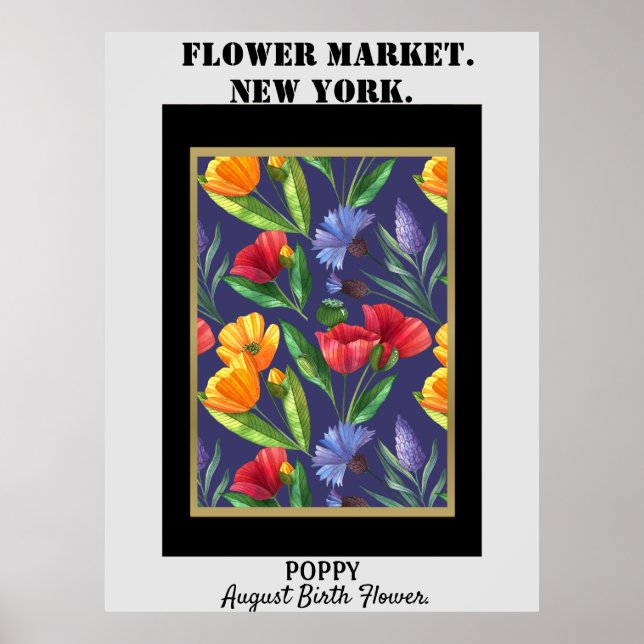 Personlig Flower Market Birtud Art Print Poster (Framsidan)