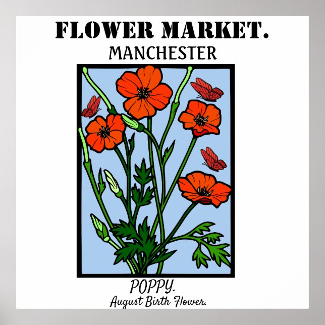 Personlig Flower Market Birtud Art Print Poster (Framsidan)