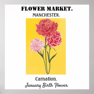 Personlig Flower Market Birtud Art Print Poster