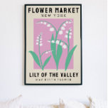 Personlig Flower Market Birtud Art Print Poster<br><div class="desc">Den här konsttryckningen finns i stil på en blomstermarknad som poster. Blommorna är Lily från dalen som är födelseblomman i maj. Det finns utrymme för att anpassa texten så att du kan ändra platsen till något speciellt för dig och undertiteln till någons namn eller födelsedatum. Det här skulle vara perfekt...</div>