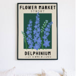 Personlig Flower Market Birtud Art Print Poster<br><div class="desc">Den här konsttryckningen finns i stil på en blomstermarknad som poster. Blommorna är Delphinium som är födelseblomman i juli. Det finns utrymme för att anpassa texten så att du kan ändra platsen till något speciellt för dig och undertiteln till någons namn eller födelsedatum. Det här skulle vara perfekt för alla...</div>